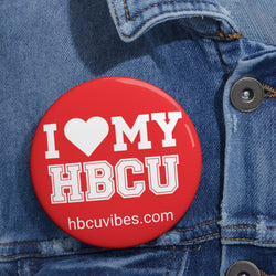 I LOVE MY HBCU Pin Buttons / Red