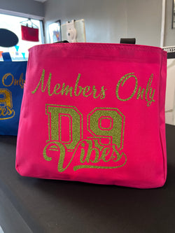 AKA Members Only D9 Vibes Tote Bag Pink/Green