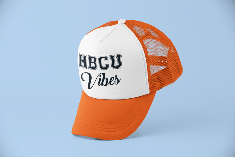 Orange+Navy Blue HBCU Vibes Trucker Hat